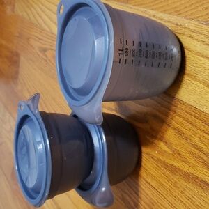 Lot of Three Tupperware Mixing Bowls with Handles/Lids